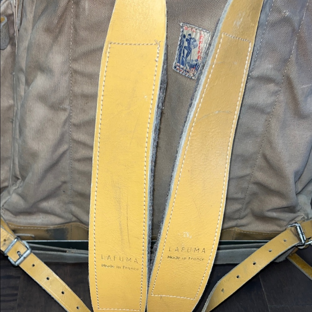 Lafuma Canvas and Leather Vintage Backpack - Picture 4 of 16